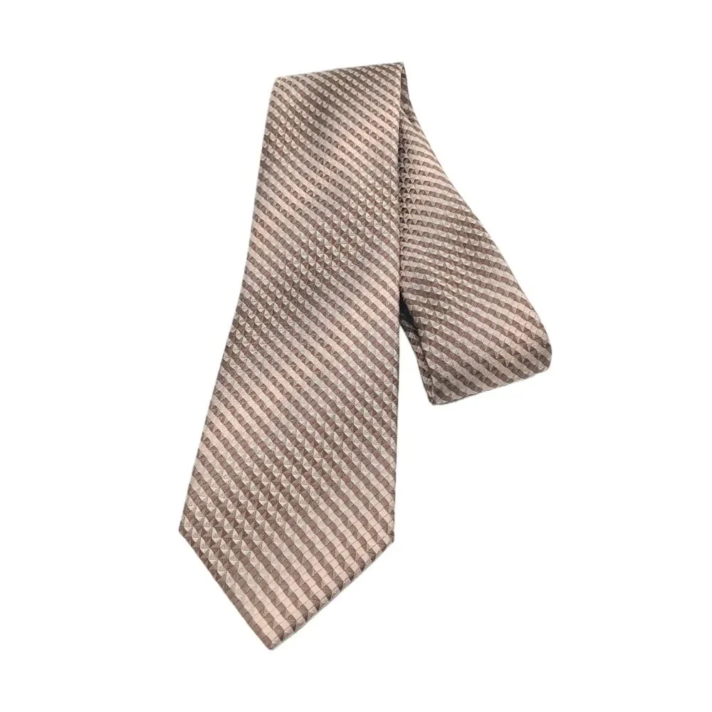 Van Heusen Thin Stripe Tie Mens Short 56” Metallic Textured Designer Classic New